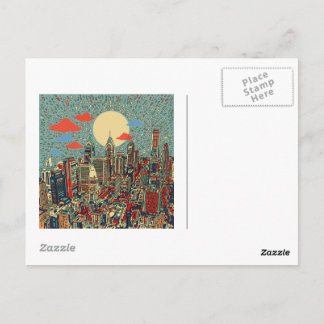 Philadelphia-Skyline Postkarte