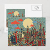 Philadelphia-Skyline Postkarte (Vorne/Hinten)