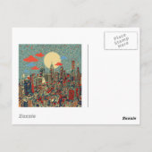 Philadelphia-Skyline Postkarte (Rückseite)