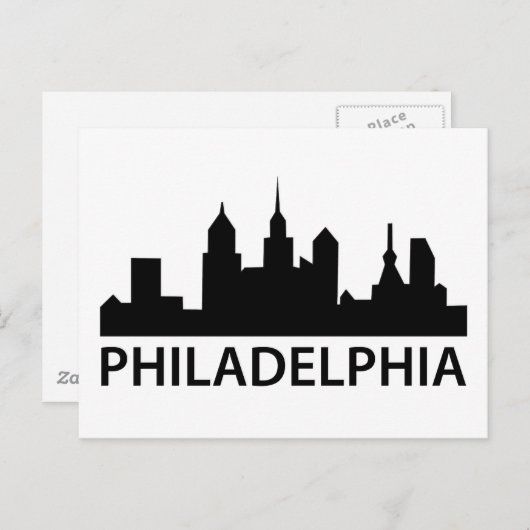 Philadelphia Skyline Postkarte (Vorne/Hinten)