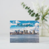 Philadelphia Skyline Postkarte (Stehend Vorderseite)