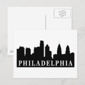 Philadelphia Skyline Postkarte (Vorne/Hinten)