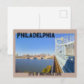 Philadelphia Skyline Postkarte (Vorne/Hinten)