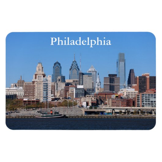 Philadelphia Skyline Premium Magnet (Horizontal)