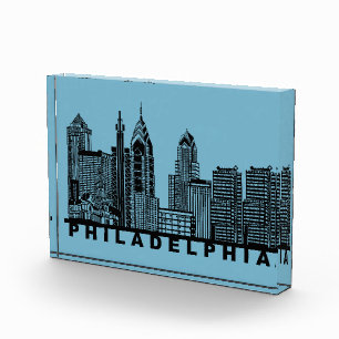 Philadelphia Skyline Silhouette  Fotoblock