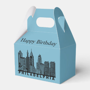 Philadelphia Skyline Silhouette Geschenkschachtel