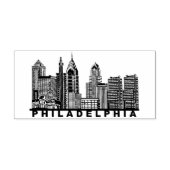Philadelphia Skyline Silhouette  Gummistempel (Prägung)