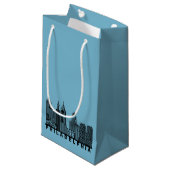 Philadelphia Skyline Silhouette  Kleine Geschenktüte (Vorderseite Schrägansicht)