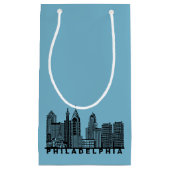 Philadelphia Skyline Silhouette  Kleine Geschenktüte (Vorderseite)