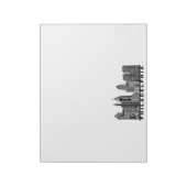Philadelphia Skyline Silhouette  Notizblock (Rotiert)