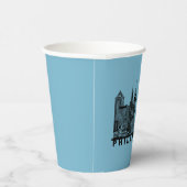 Philadelphia Skyline Silhouette  Pappbecher (Rechts)