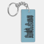 Philadelphia Skyline Silhouette  Schlüsselanhänger (Vorderseite links)