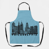 Philadelphia Skyline Silhouette  Schürze (Vorderseite)