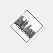 Philadelphia Skyline Silhouette  Serviette (Ecke)