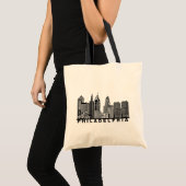 Philadelphia Skyline Silhouette Tragetasche (Vorderseite (Produkt))