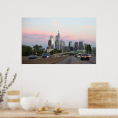Philadelphia Skyline Sunset Foto Poster (Küche)
