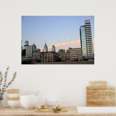 Philadelphia Skyline Sunset Foto Poster (Küche)