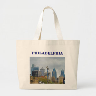Philadelphia-Skyline vom Fluss-Weg Jumbo Stoffbeutel