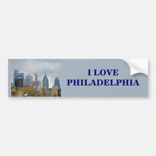 Philadelphia Skyline vom Walk Autoaufkleber (Vorne)