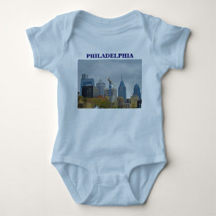 Philadelphia Skyline vom Walk Baby Strampler