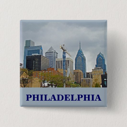 Philadelphia Skyline vom Walk Button (Vorderseite)