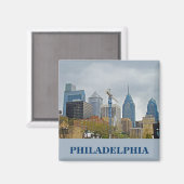 Philadelphia Skyline vom Walk Magnet (Vorderseite/Rückseite)