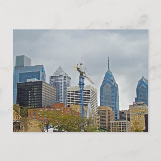 Philadelphia Skyline vom Walk Postkarte (Vorderseite)