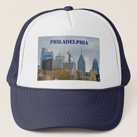 Philadelphia Skyline vom Walk Truckerkappe (Vorderseite)