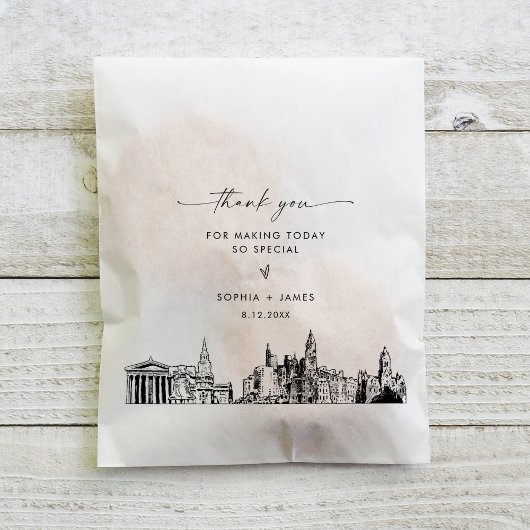 Philadelphia Skyline Wedding Danke, dass Sie die T Geschenktütchen