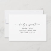Philadelphia Skyline Wedding RSVP Response Card Karte (Rückseite)