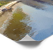 Philadelphia Skyline Wedding Welcome Sign Poster (Ecke)