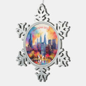 Philadelphia Snowflake Weihnachtsschmuck Schneeflocken Zinn-Ornament (Rechts)