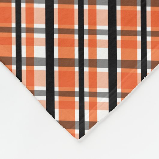 Philadelphia Sports Fan Orange Schwarz-weiß Karier Fleecedecke (Ecke)