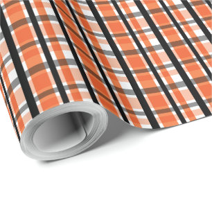 Philadelphia Sports Fan Orange Schwarz-weiß Karier Geschenkpapier