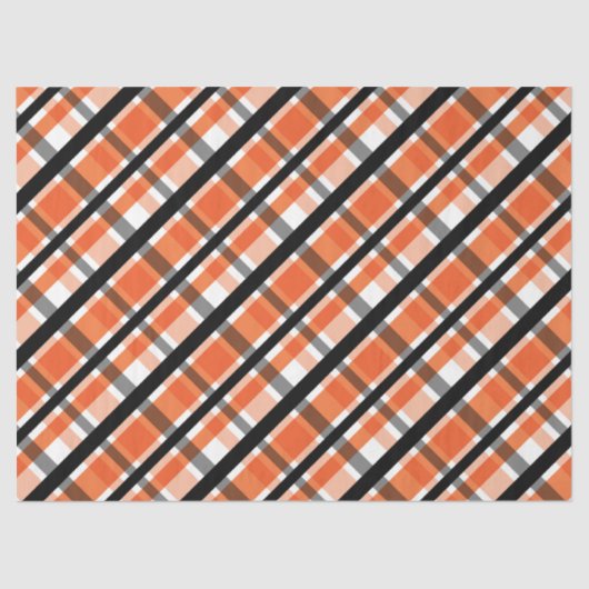Philadelphia Sports Fan Orange Schwarz-weiß Karier Seidenpapier (Vorderseite)