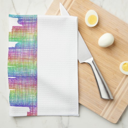 Philadelphia-Stadt-Skyline Handtuch (Viertel Falte)