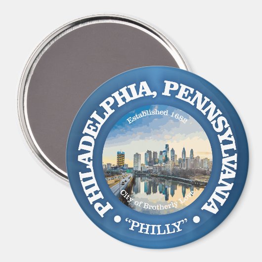 Philadelphia (Städte) Magnet (Vorderseite/Rückseite)