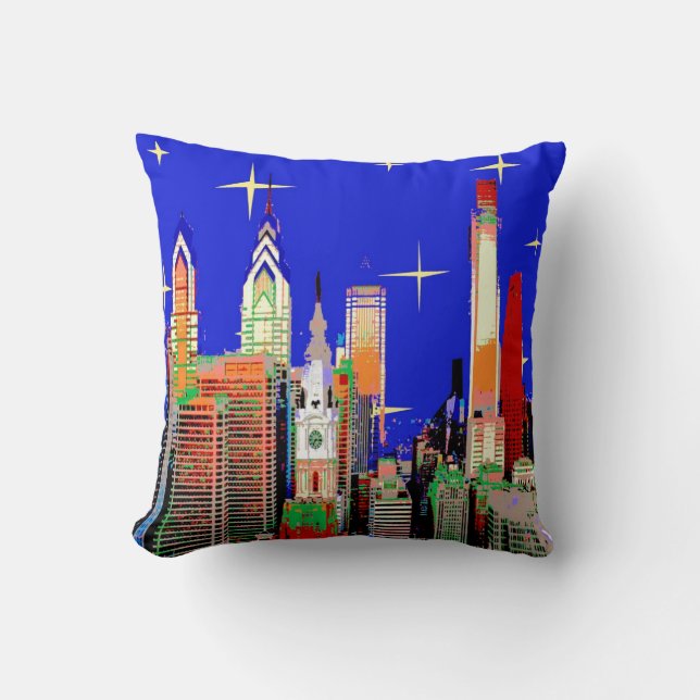 Philadelphia Starry Night Kissen (Vorderseite)