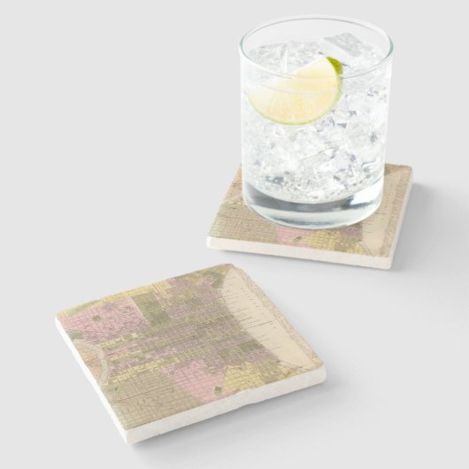 Philadelphia Steinuntersetzer (Seitenansicht)