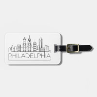 Philadelphia Stilistischer City Skyline Gepäcktag