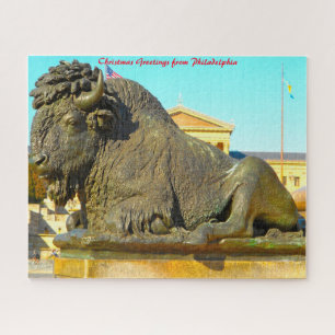 Philadelphia-Straßenszenen. Weihnachtsgrüße Puzzle