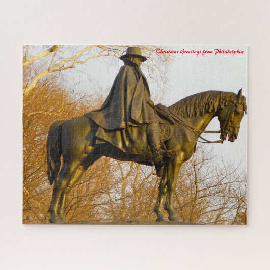 Philadelphia Street Scenes.Christmas Grüße Puzzle (Horizontal)
