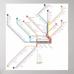 Philadelphia subway Poster