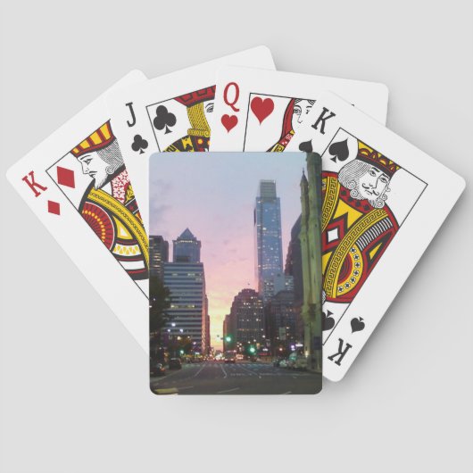 Philadelphia Sunset Bicycle Playing Cards Spielkarten (Rückseite)