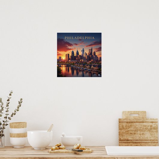 Philadelphia Sunset Poster (Küche)