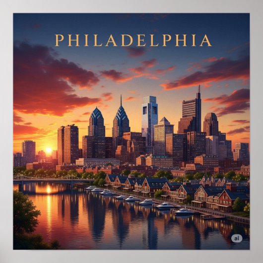 Philadelphia Sunset Poster (Vorne)