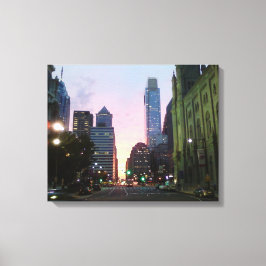 Philadelphia Sunset Wrapped Canvas Picture Leinwanddruck