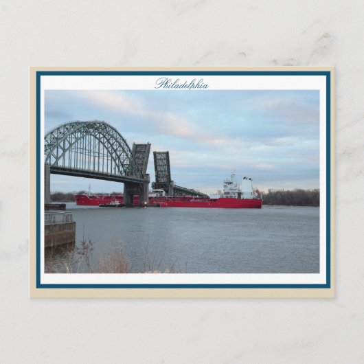 Philadelphia Tacony-Palmyra Bridge Opening Postkarte (Vorderseite)