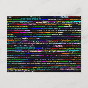 Philadelphia Text Design I Postkarte