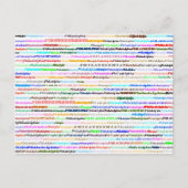 Philadelphia Text Design II Postkarte (Vorderseite)